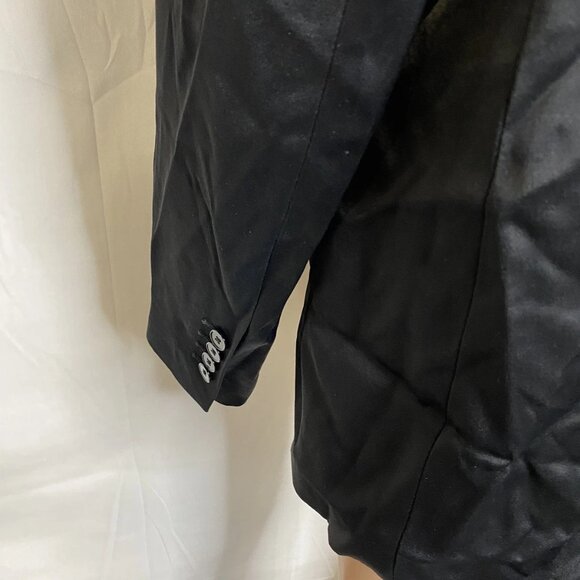 NEW BANANA REPUBLIC  Women's Satin Single-Breasted Suit Jacket Size 12T Black - Picture 6 of 14